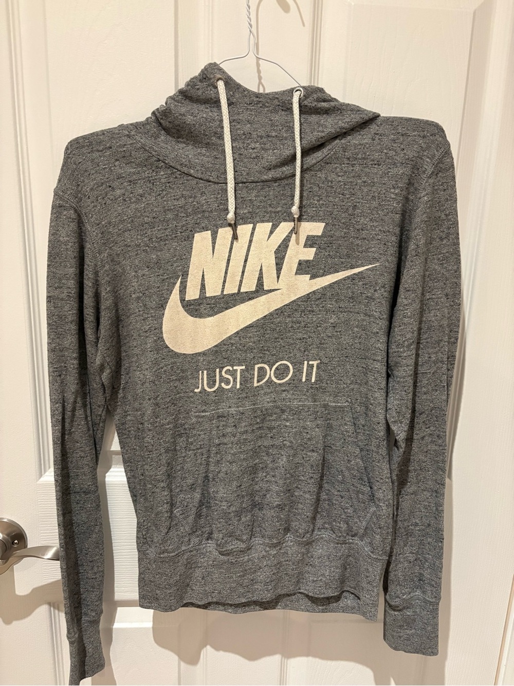 Nike Gray Pullover Hoodie with White Logo
